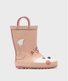 GEMO Bottes de pluie imprimé renard fille Rose