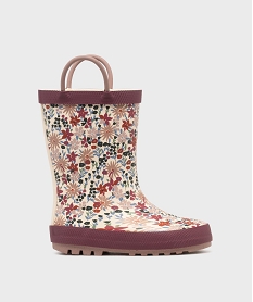 GEMO Bottes de pluie fleuries à anses fille - Lovely Wings Rose