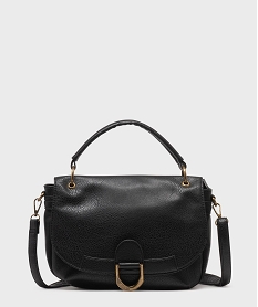 GEMO Sac bandoulière à rabat femme noir standard