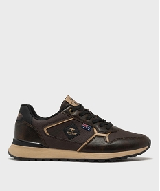 GEMO Baskets citadines bicolores homme - Roadsign marron fonce