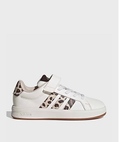 GEMO Baskets Grand Court 3.0 à motifs léopard fille - Adidas blanc standard
