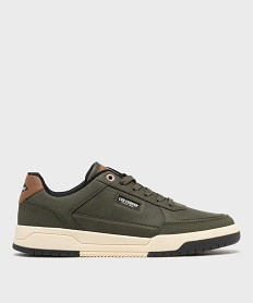 GEMO Baskets basses unies à lacets homme - Lee Cooper kaki standard