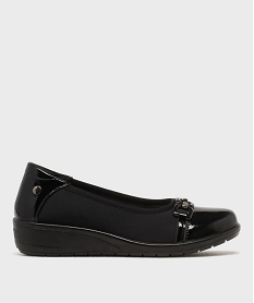 GEMO Ballerines confort à semelle intérieure cuir femme - GFlex noir standard