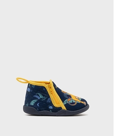 GEMO Chaussons montants zippés en velours imprimés Simba - Le Roi Lion Bleu
