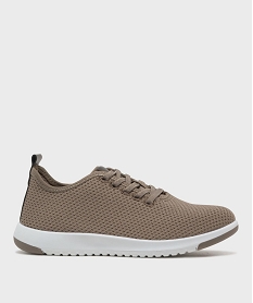 GEMO Baskets confort en textile ultra légères femme Beige