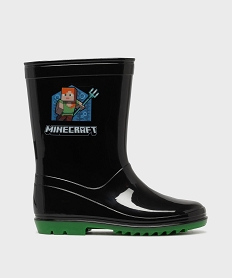 GEMO Bottes de pluie à semelle crantée imprimées garçon - Minecraft noir standard