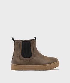 GEMO Boots Chelsea zippées garçon - Buggy Shoes marron standard