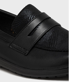 GEMO Mocassin confort avec dessus irisé femme Noir