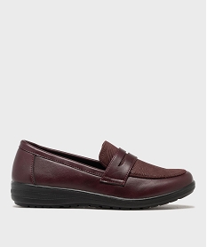 GEMO Mocassin confort avec dessus irisé femme Rouge