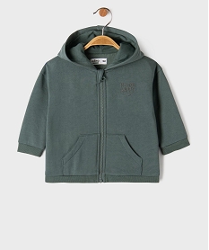 GEMO Sweat zippé à capuche bébé garçon Vert