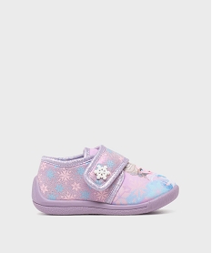 GEMO Chaussons à scratch imprimé fille - La Reine des Neiges violet standard