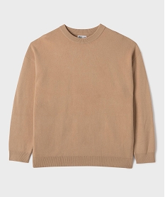 GEMO Pull à col rond en viscose garçon Beige
