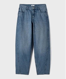 GEMO Jean barrel en denim 100% coton fille bleu standard