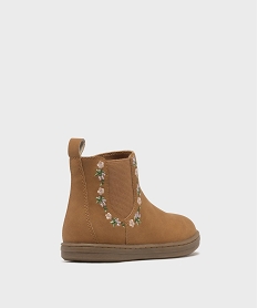 boots chelsea zippees a broderie fleurie fille - lovely wings marron standardL982901_4