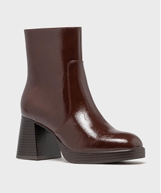 boots a talon a bout carre et semelle plateforme femme - follow me marron standardM005301_2