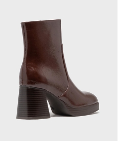 boots a talon a bout carre et semelle plateforme femme - follow me marron standardM005301_4