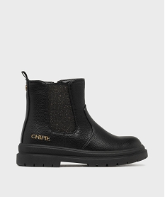 GEMO Boots style Chelsea sur semelle crantée fille - CHIPIE noir standard