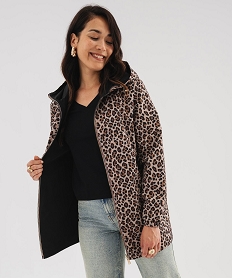 GEMO Imperméable réversible et déperlant à capuche femme noir standard