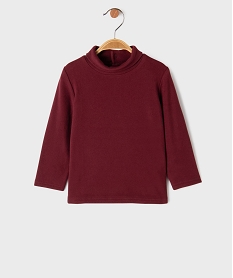 GEMO Tee-shirt manches longues à col roulé en matière chaude bébé garçon Rouge