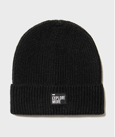 GEMO Bonnet en maille côtelée garçon noir standard