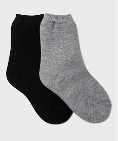 GEMO Chaussettes chaudes douces et confortables garçon (lot de 2 paires) Gris