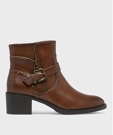 GEMO Boots à talon femme - EMILIA ROSA Brun