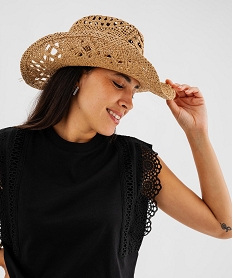 GEMO Tee-shirt sans manches avec empiècements en dentelle femme noir standard