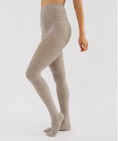 GEMO Collant chaud en maille femme beige standard