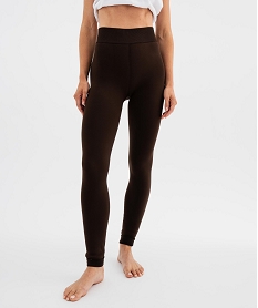 GEMO Legging avec intérieur polaire femme marron standard