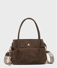 GEMO Sac porte-épaule avec bandoulière amovible femme - LuluCastagnette marron fonce