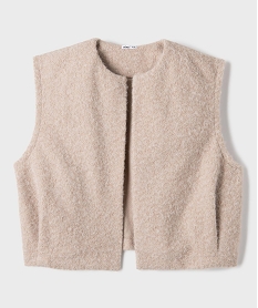 GEMO Veste sans manches femme grande taille beige chine