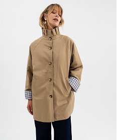 GEMO Imperméable col plissé femme beige vif