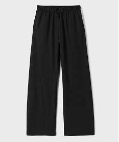 GEMO Pantalon fluide en maille gaufrée fille noir standard
