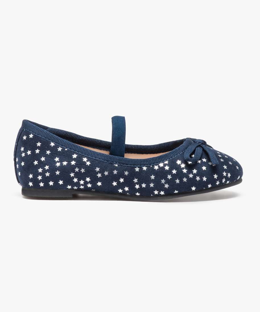 ballerines avec motifs etoiles du 24 au 30 bleu fille GEMO