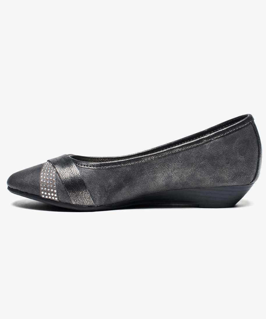 Ballerines Repetto Ella à Talons - Taille 40 Vert De Gris Paillettes | Cuir Vernis Très Bon état