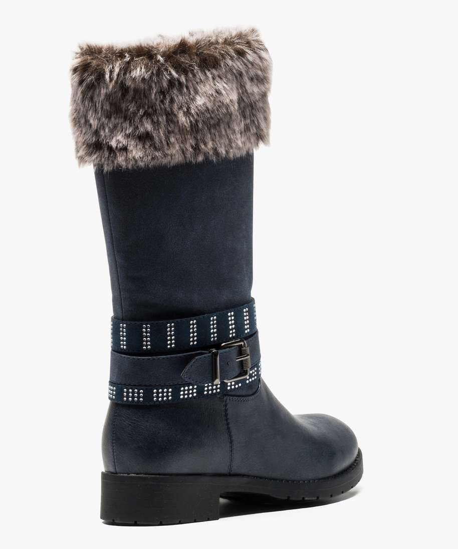 Chaussure Bottes FourrÃ©es Gemo Gemo Bottes FourrÃ©es Beige Femme