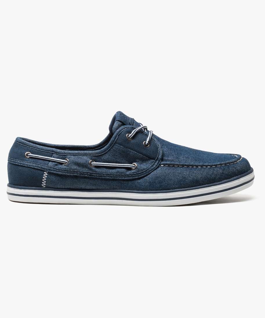 chaussure bateau en toile bleu chaussures bateau homme GEMO