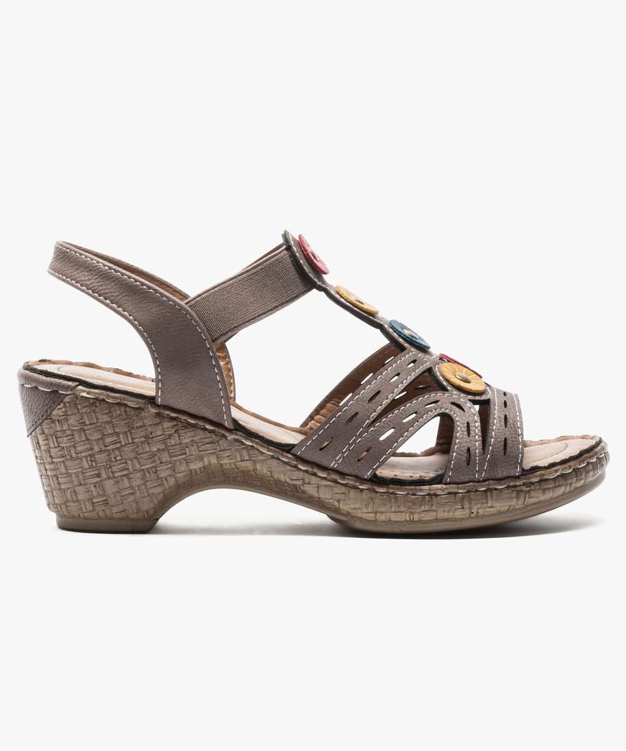 Sandale femme bride elastique sale