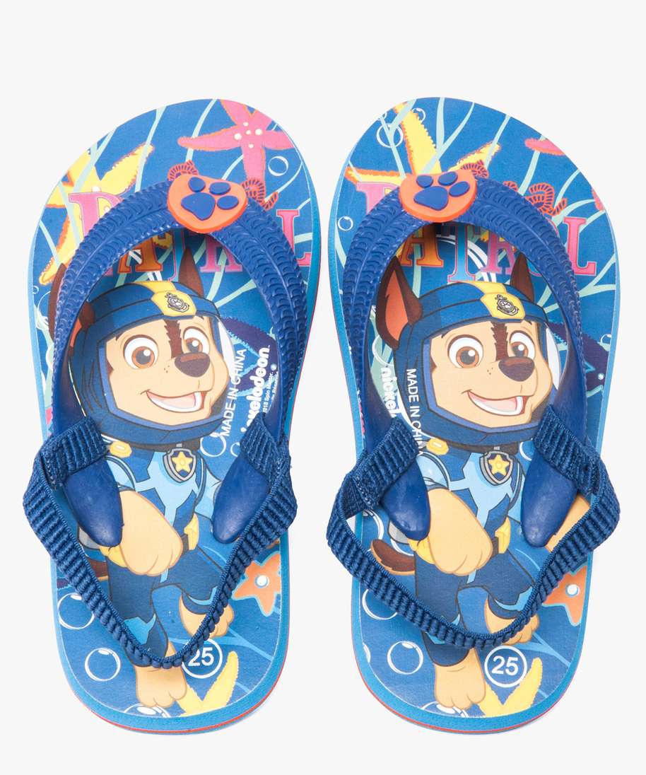 tongs garcon avec bride la patpatrouille bleu tongs et plage