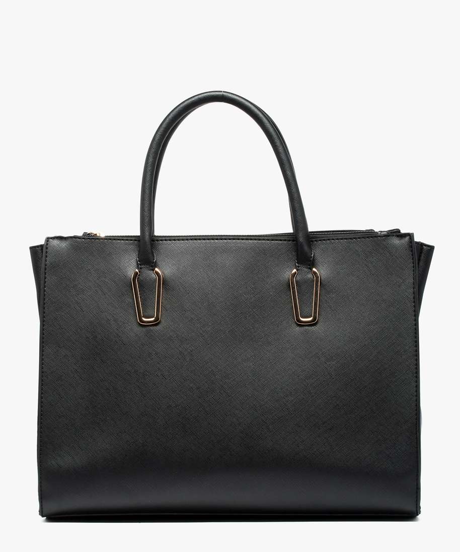 sac cabas multipoches uni grand format femme noir standard cabas grand volume femme GEMO