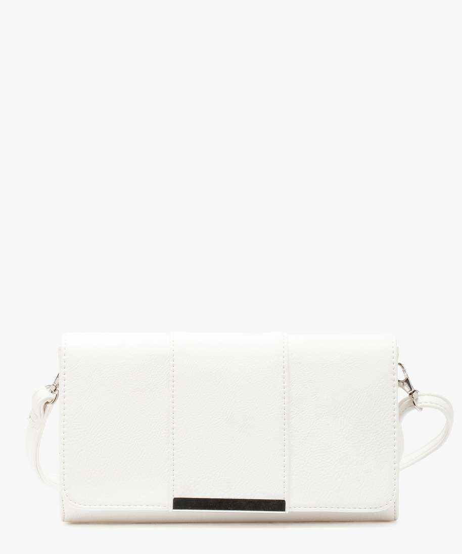 sac a main forme pochette avec rabat blanc sacs bandouliere femme