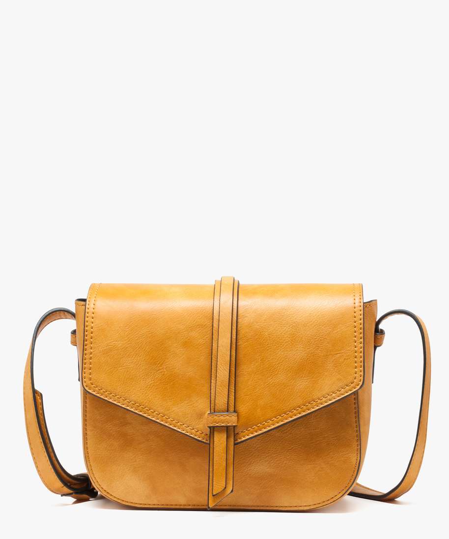 Gemo Sac besace petit format look folk Cognac | Sacs bandoulière Femme -  Albatros Ajans