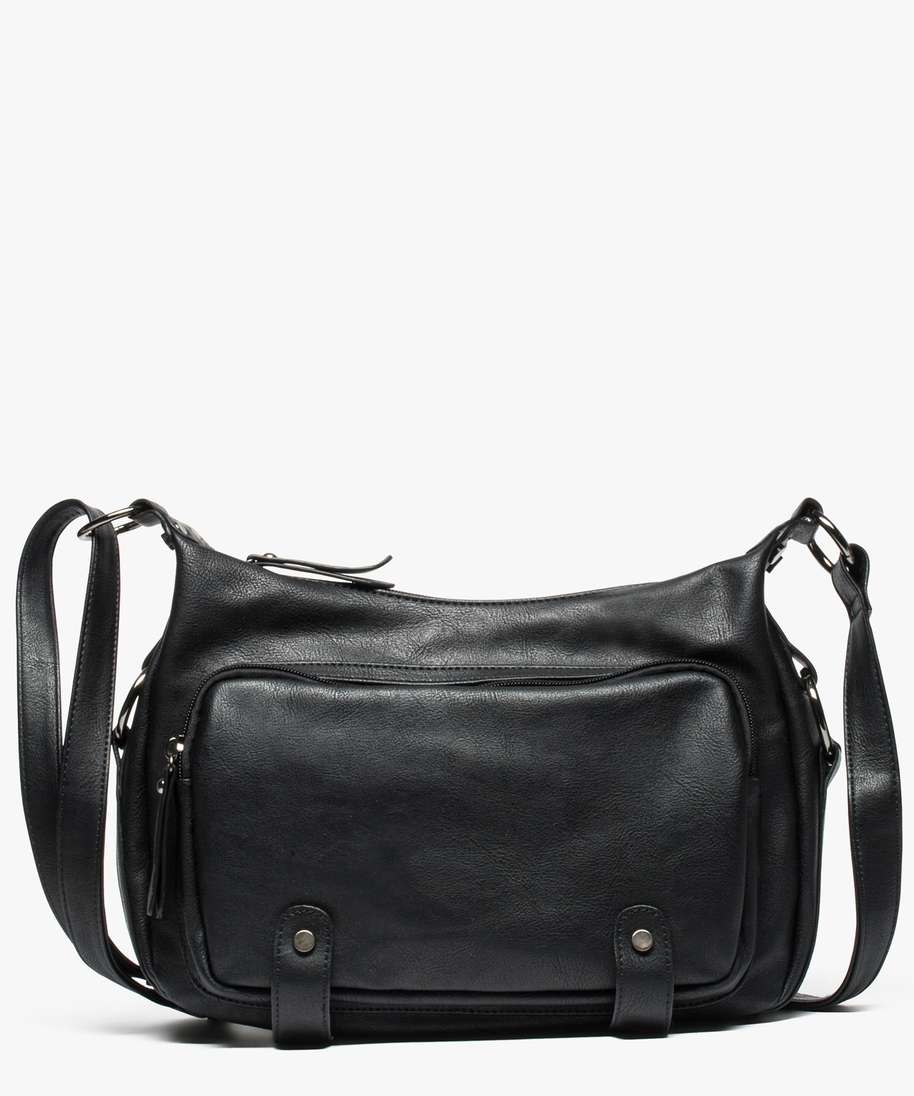 Sac cartable avec bandoulière noir femme