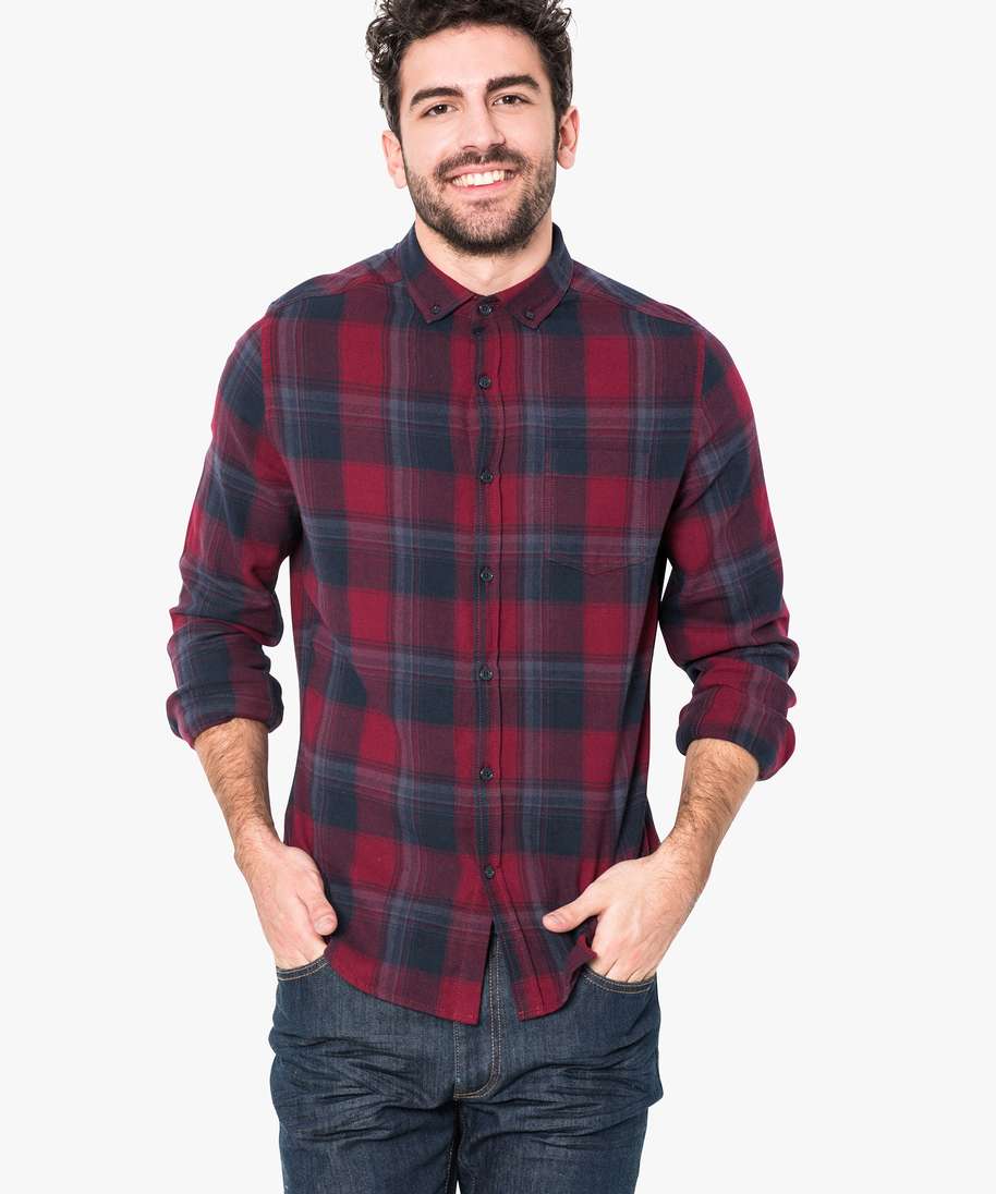 Chemise grand carreaux homme best sale