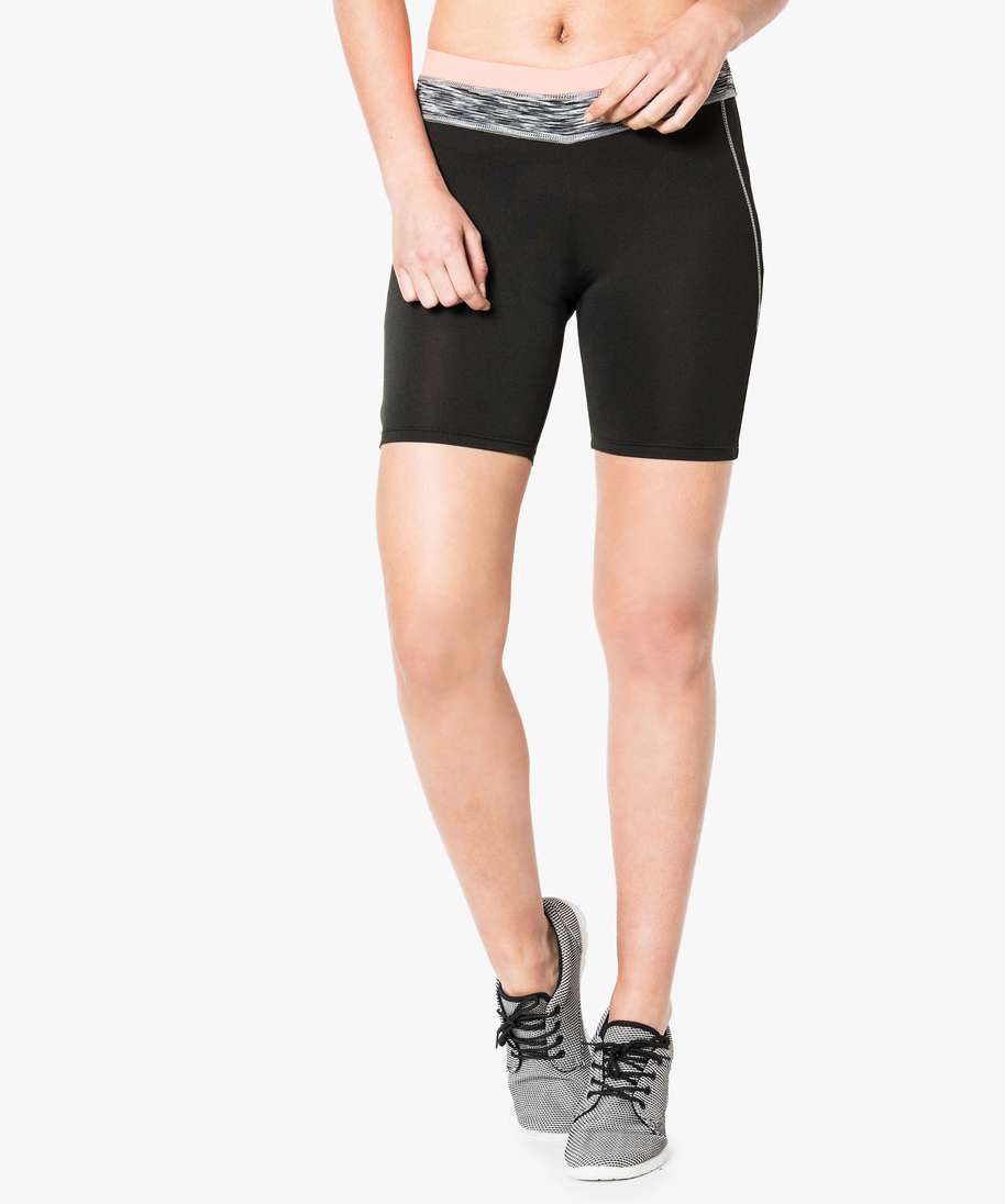 leggings de sport court noir shorts femme