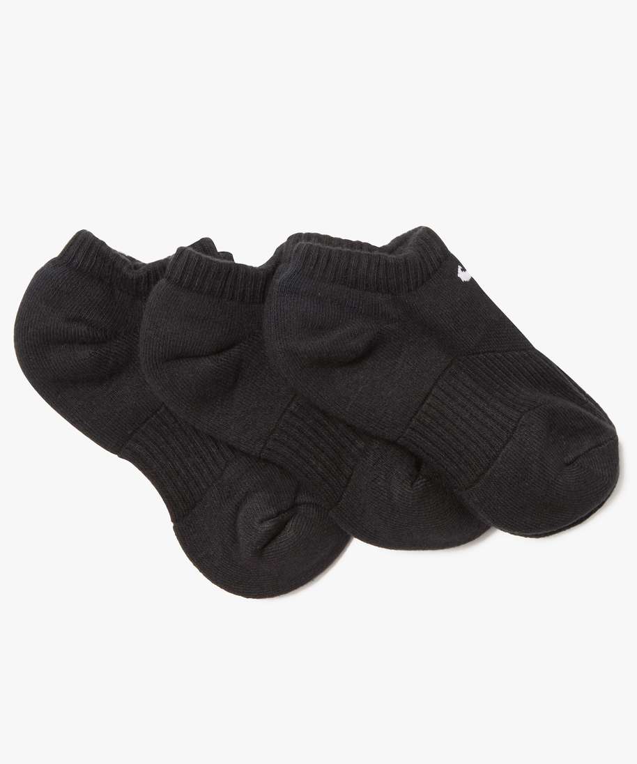 lot x3 paires de chaussettes ultra courtes enfant - nike noir