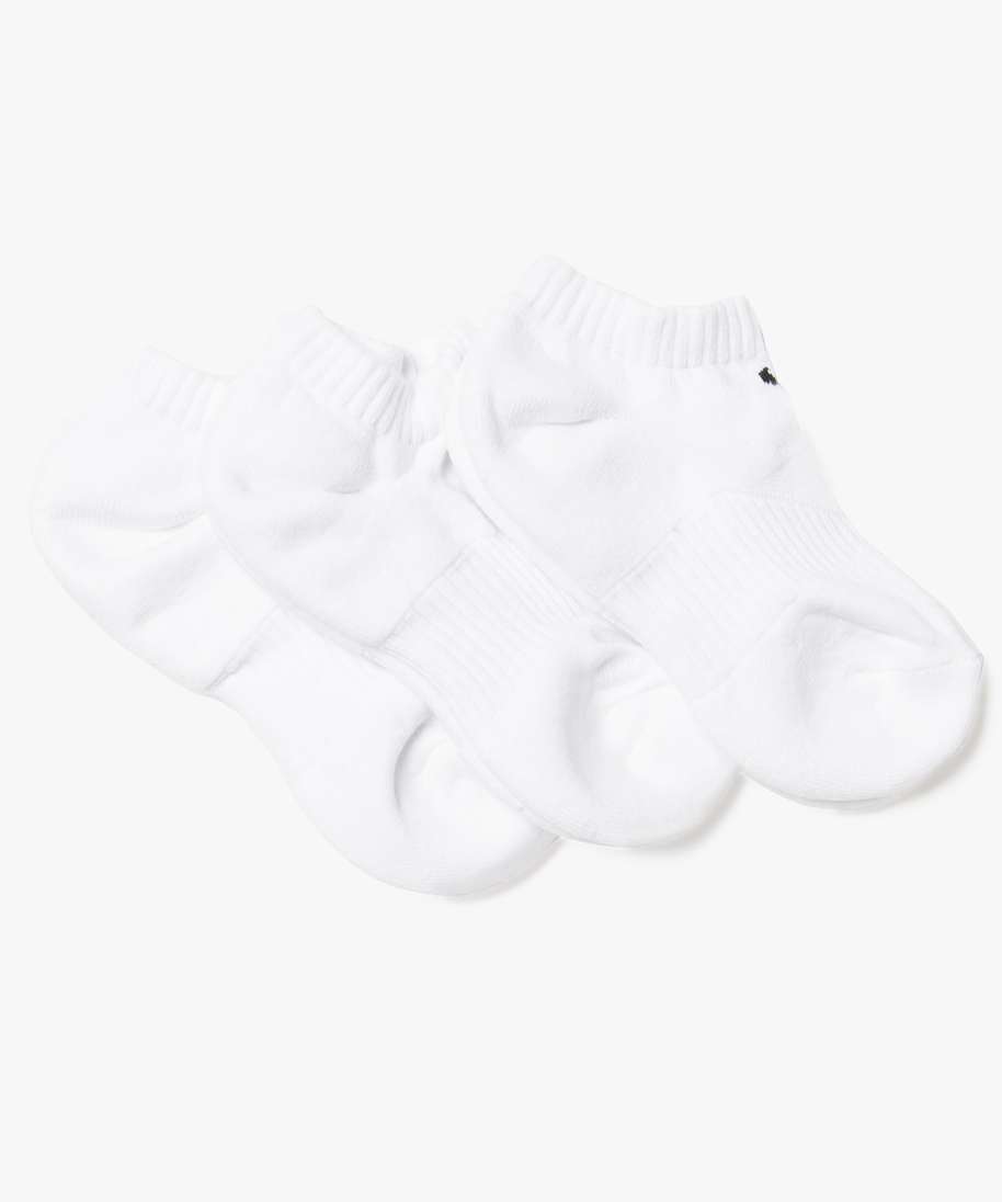 Lot X3 Paires De Chaussettes Ultra Courtes Enfant Nike Blanc Chaussettes Garcon Gemo