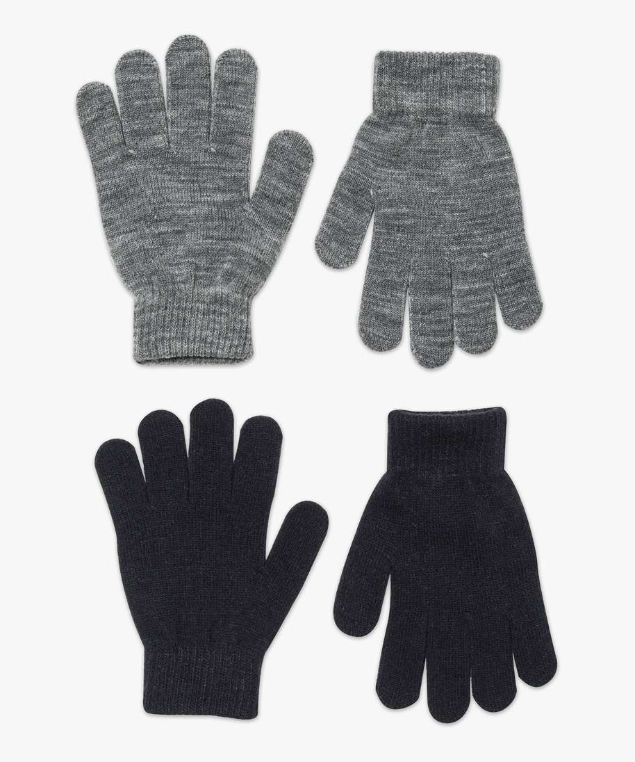 gants garcon unis (lot de 2 paires) noir foulards echarpes et gants
