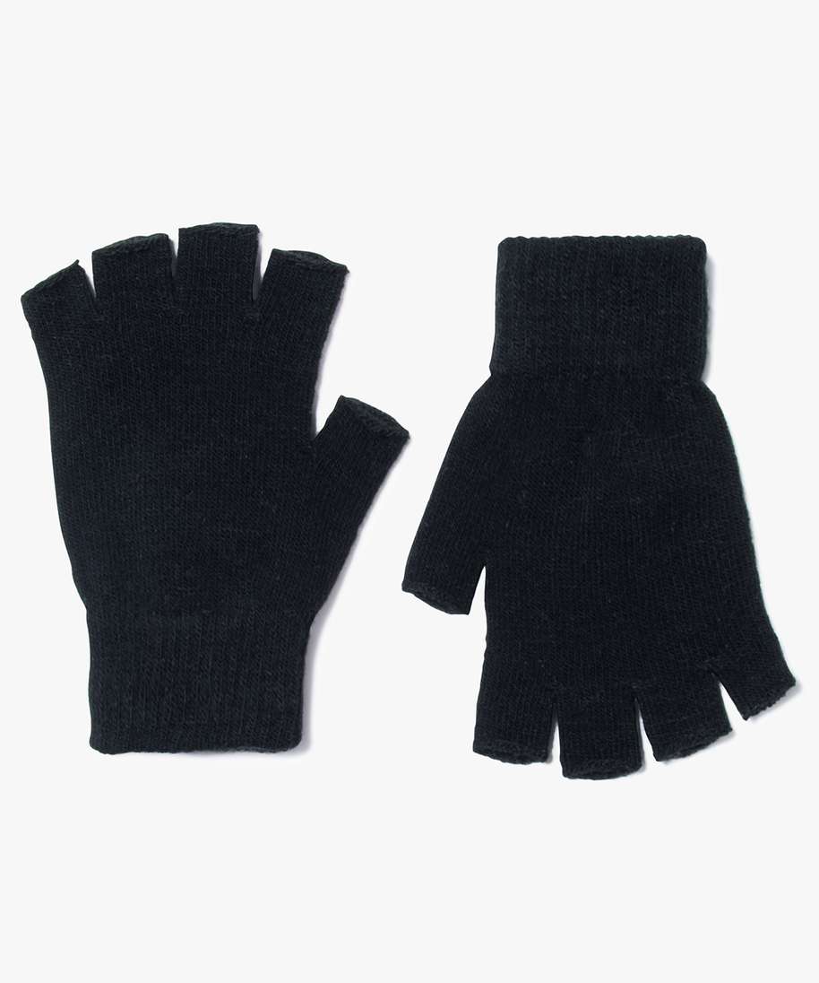 gants mitaines en maille fine femme noir standard bonnets echarpes gants