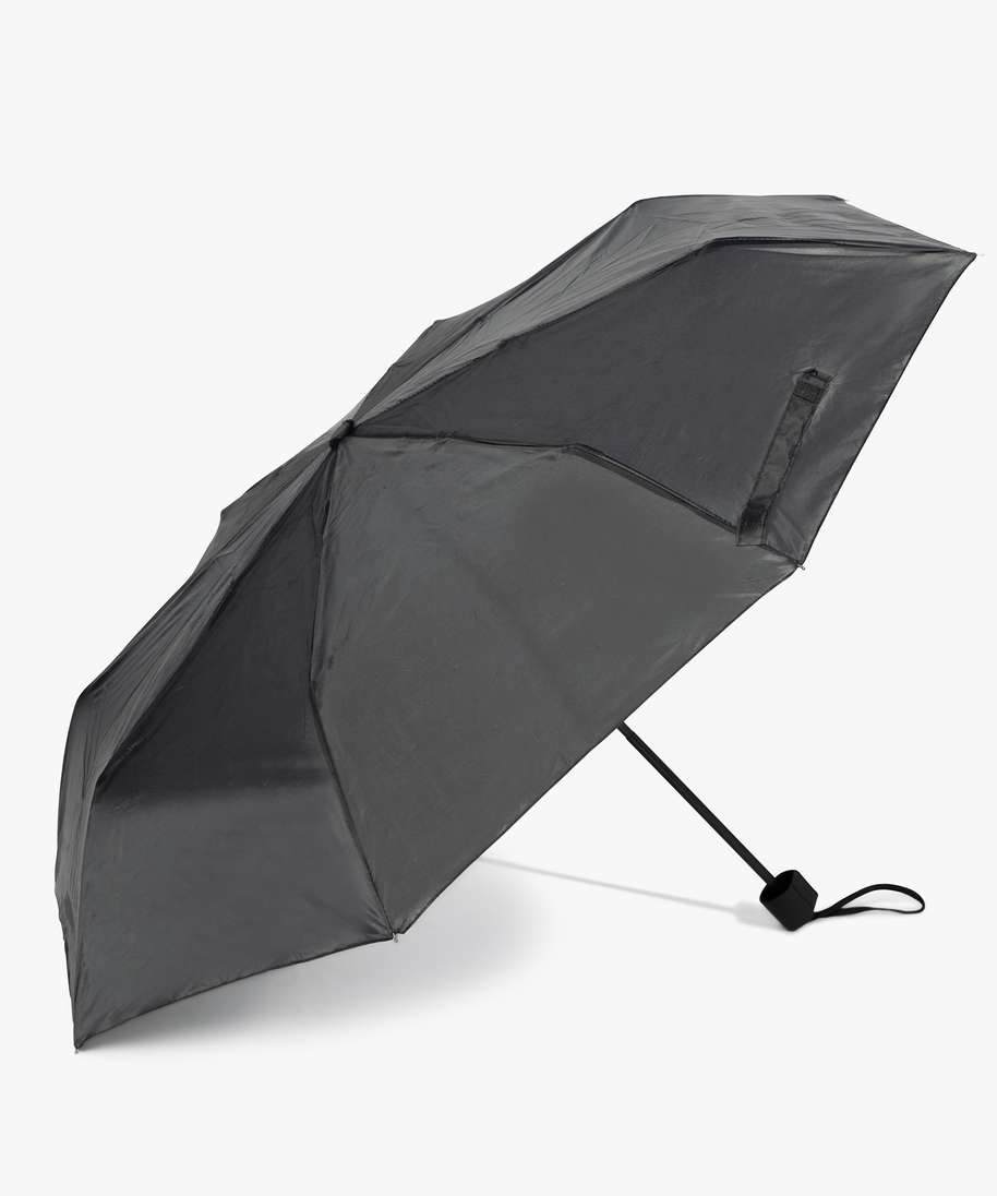 parapluie femme pliable en toile unie noir
